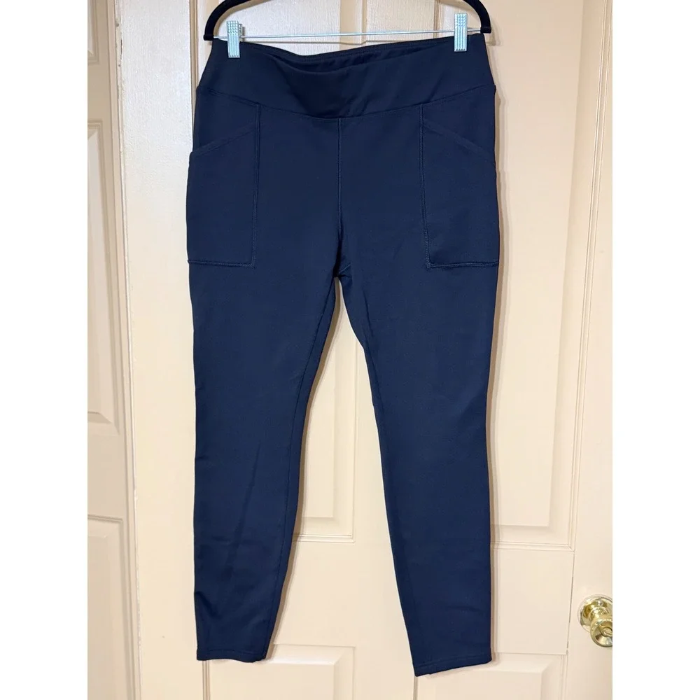 Carhartt Force Utility Leggings Navy Blue Fitted Work Pants Womens Large Regular
